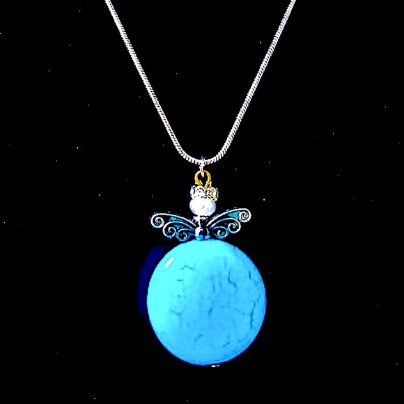 Fairytale Guardians Turquoise Handcrafted Necklace - Picture 2 of 5